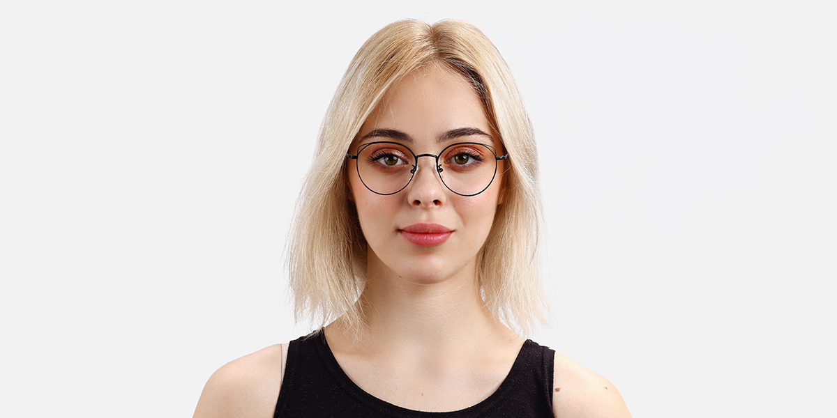 Women's Full Frame Metal Eyeglasses 