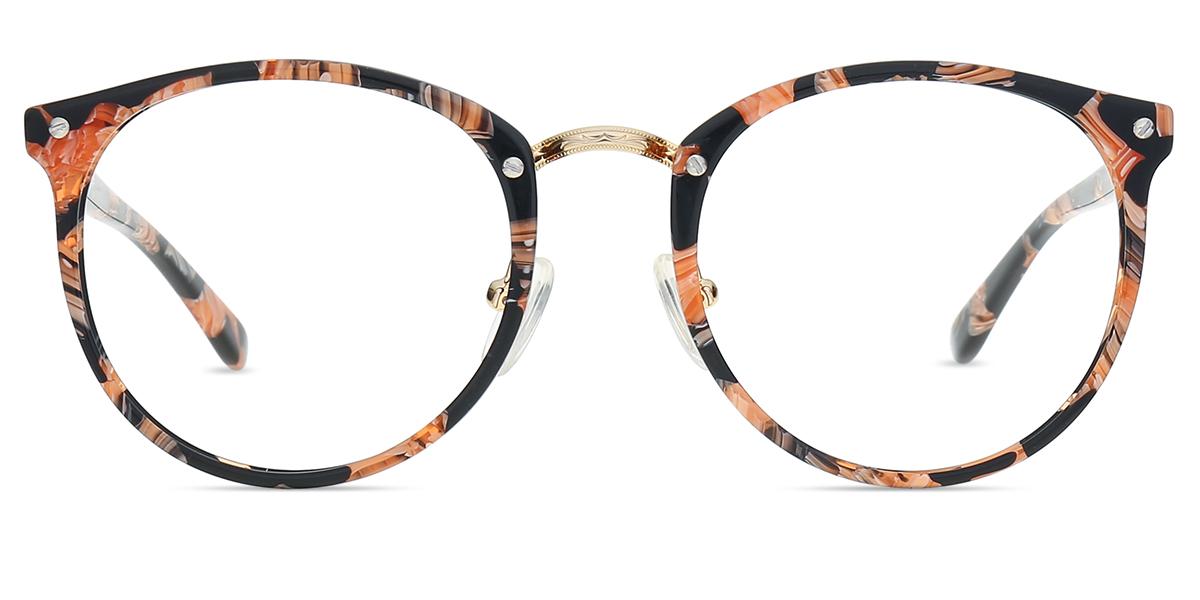 Occhiali Da Vista Donna FELRES L7004 – Tondi, Filtro Luce Blu, Montatura Metallica, Stile Retro