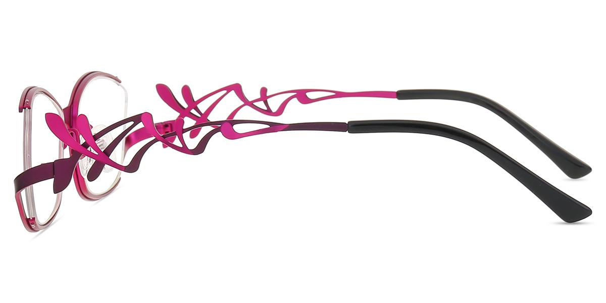 ふりそ Women's semi-rimless Metal eyeglasses | Firmoo.com