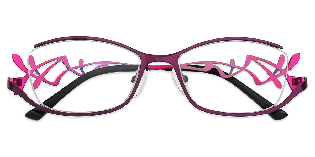 Women's semi-rimless Metal eyeglasses | Firmoo.com