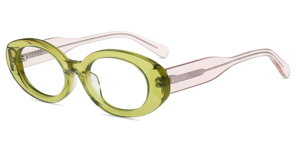 Lunettes de vue Femmes AC98104 | Clair,Vert Acétate Moyen Ovale ...