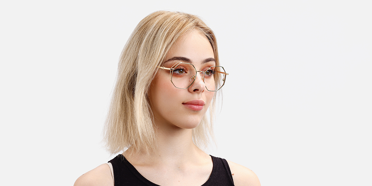 Women's full frame Metal eyeglasses | Firmoo.com