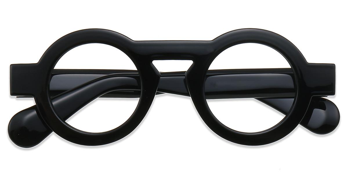 Occhiali Rotondi Adulto Nero - Taglia Unica In Plastica - Occhiali Da Sole O Fashion - Foto 14