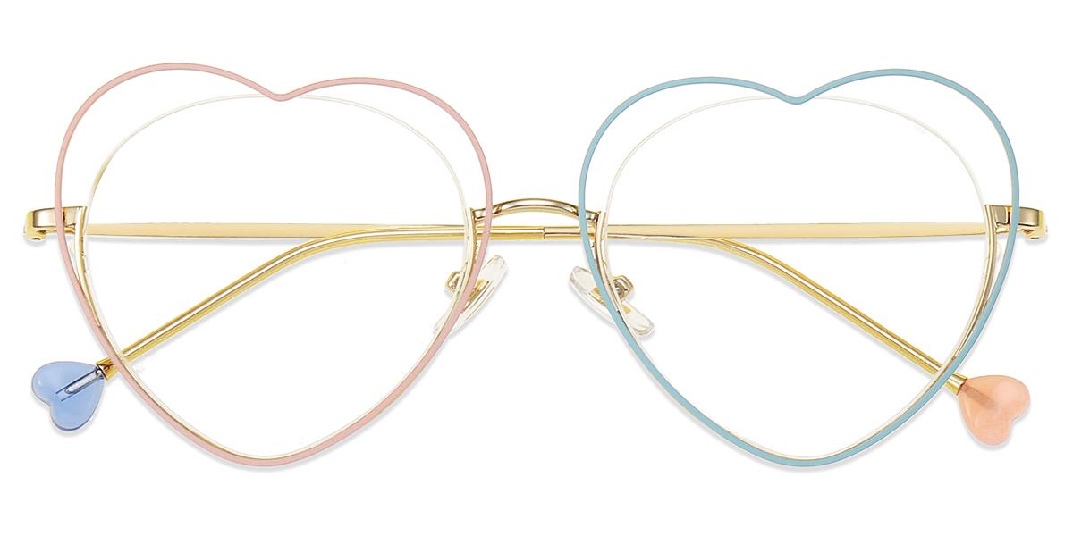 Qoo　0728 Women's semi-rimless Metal eyeglasses | Firmoo.com