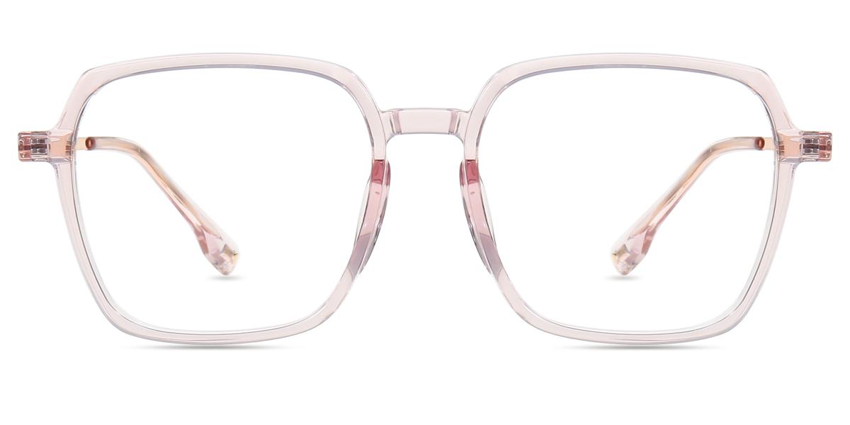 Lunettes De Vue Femmes TM37459 Clair Rose Tr M tal Grande Carr 