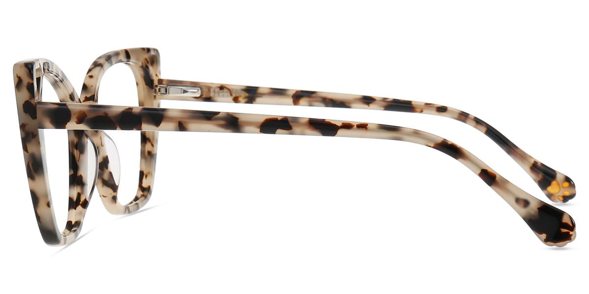 Frankie Morello Beige Acetate Women's Eyeglass Frame