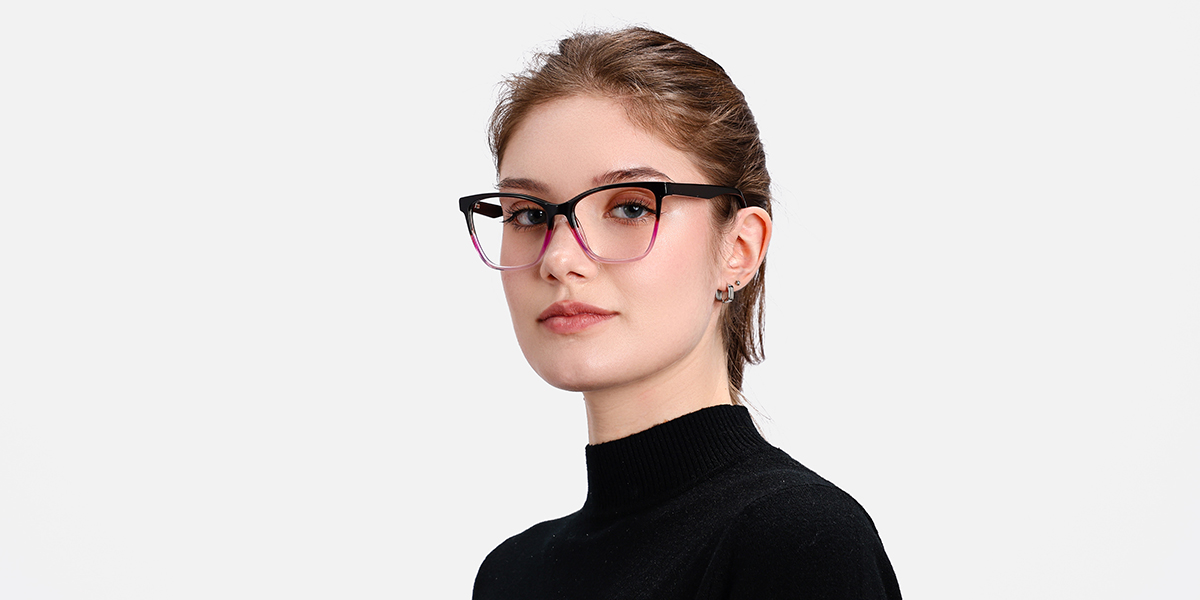 Women's full frame Acetate eyeglasses