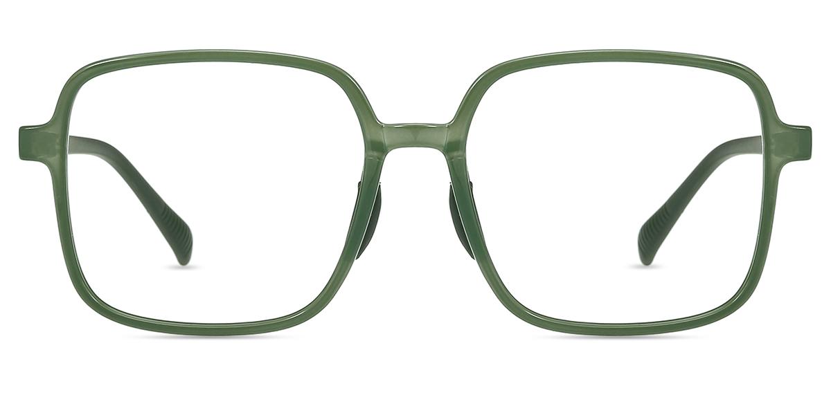 Unisex Glasses Medium TR48498 | Green Tr Square Frame | Firmoo UK
