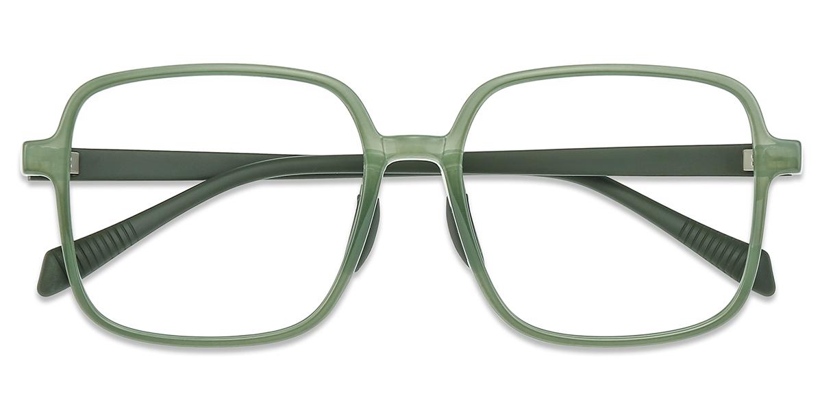 Unisex Glasses Medium TR48498 | Green Tr Square Frame | Firmoo UK