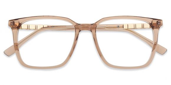 Brown clear glasses fashion