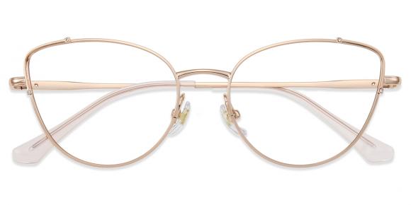 Cat Eye Occhiali Montatura Sottile Oro Occhiali Da Vista Donna