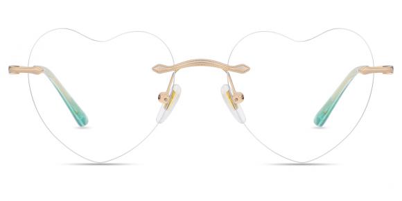 デュエット ホワイトフレーム Women's rimless Metal eyeglasses | Firmoo.com