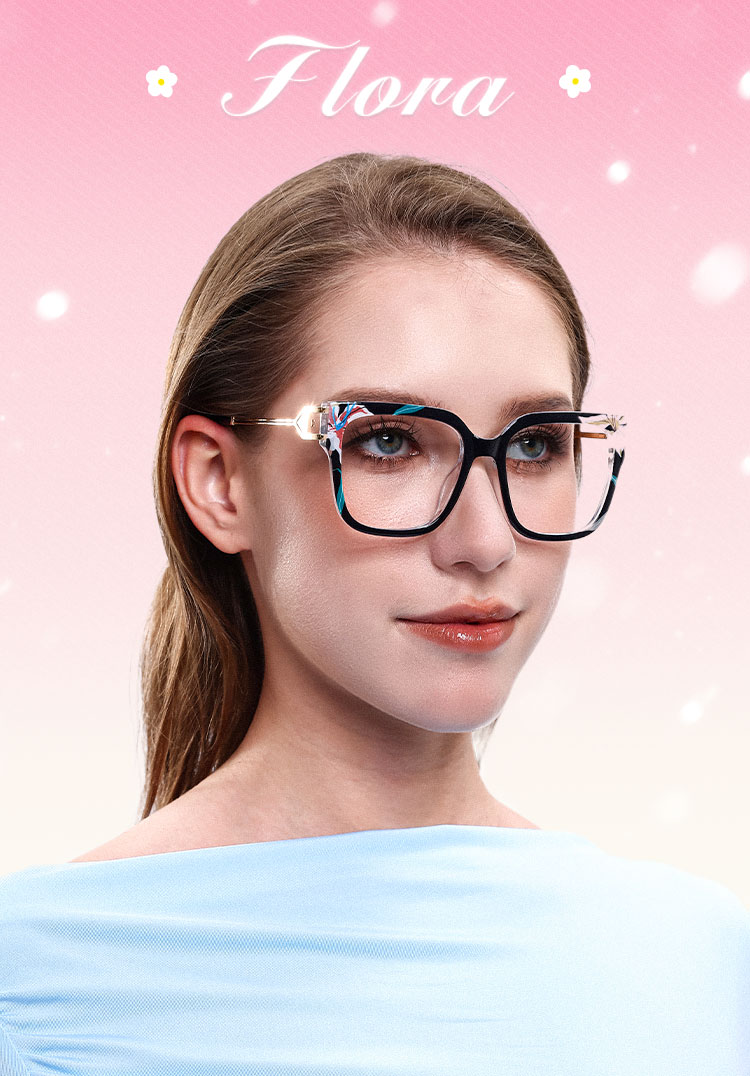 Women's full frame TR & Metal eyeglasses | Firmoo.com
