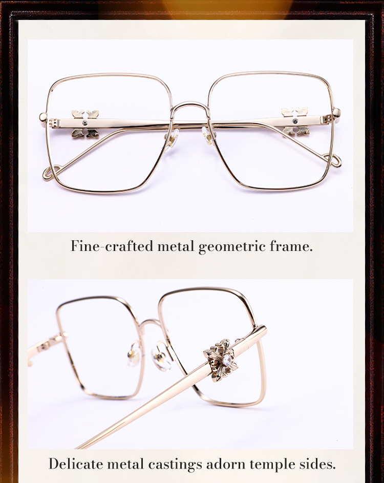 Women's full frame Metal eyeglasses | Firmoo.com