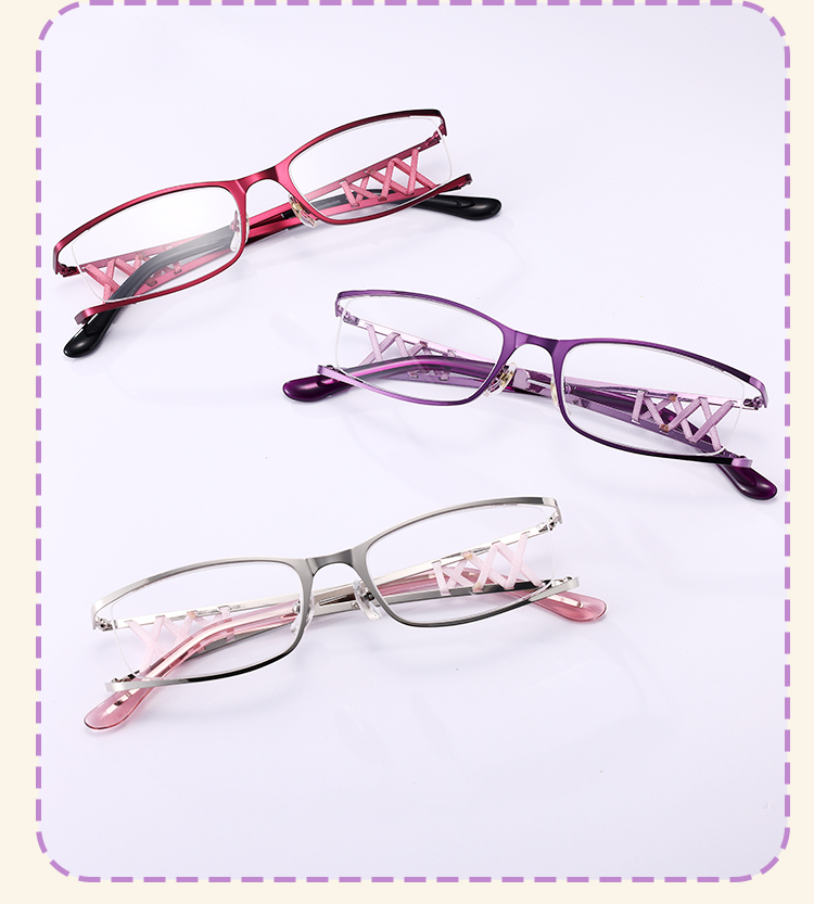 Women's semi-rimless Metal eyeglasses | Firmoo.com