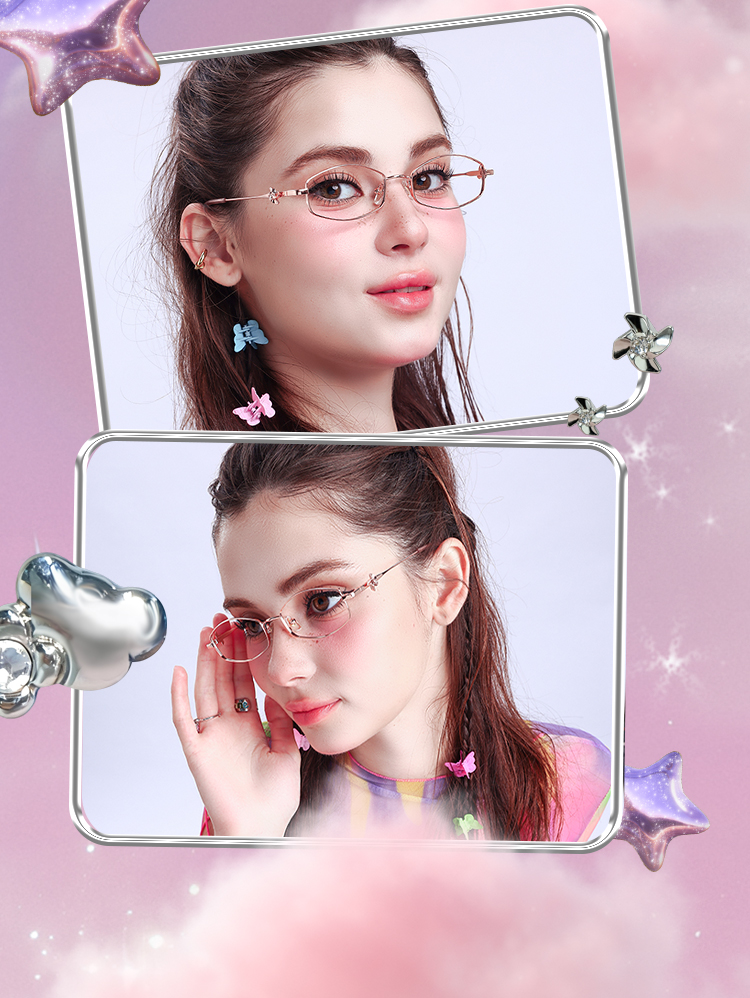 Women's full frame Metal eyeglasses | Firmoo.com