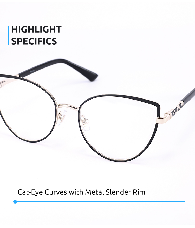 Women's semi-rimless Metal eyeglasses | Firmoo.com