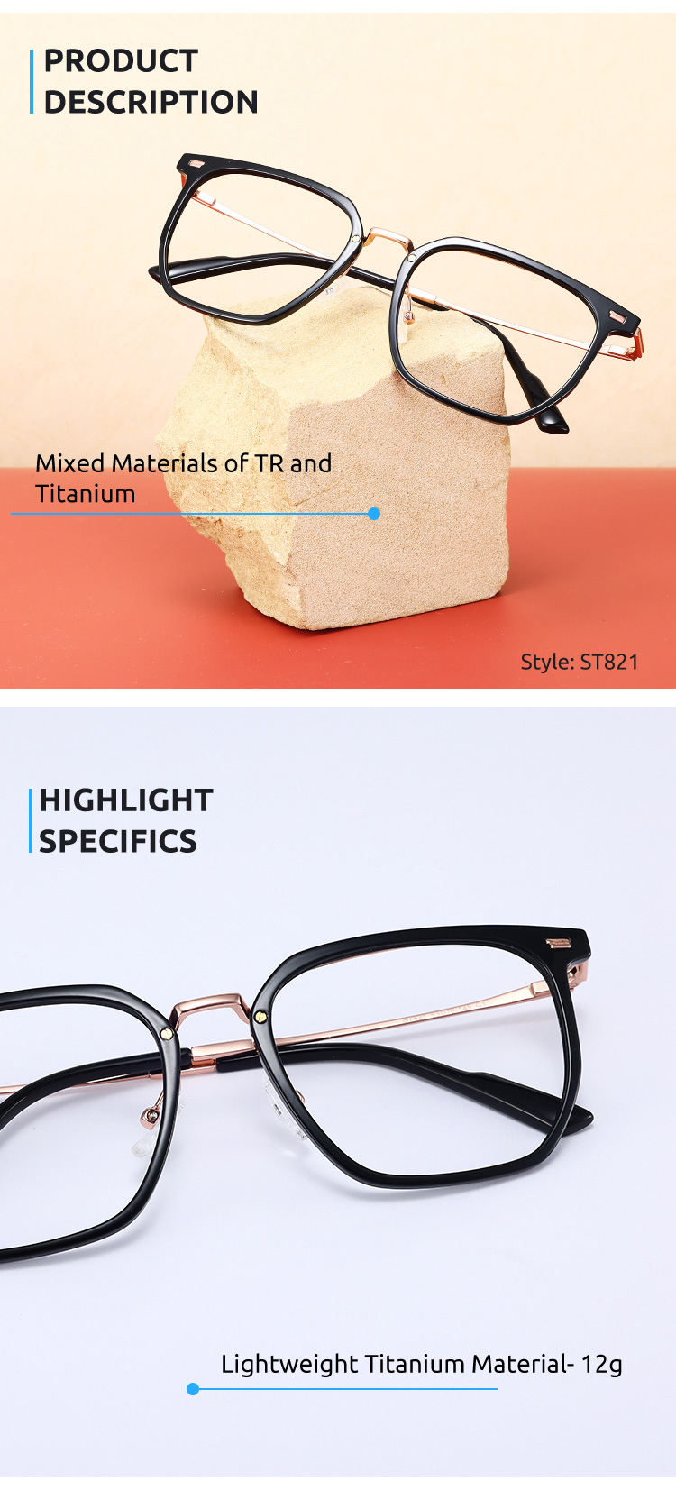 Unisex full frame TR & Titanium eyeglasses | Firmoo.com