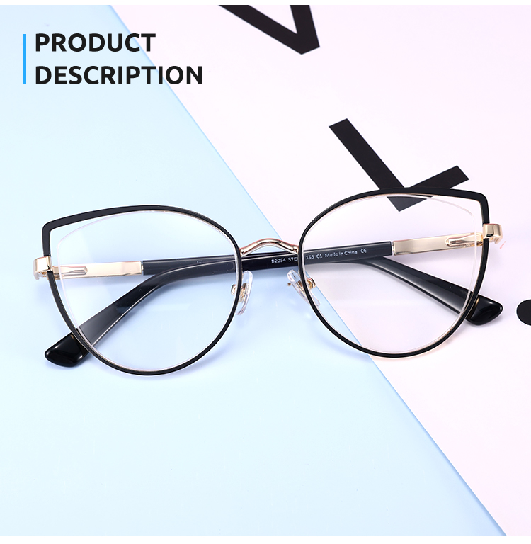 Women's semi-rimless Metal eyeglasses | Firmoo.com