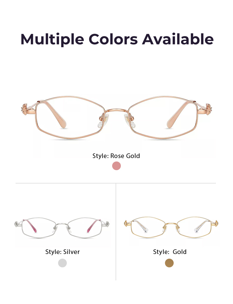 Women's full frame Metal eyeglasses | Firmoo.com