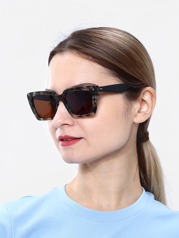 6 Paia Di Occhiali Da Sole Neri Rettangolari/Quadrati: Moda Retro Uomo Donna, Protezione UV Per Uso Quotidiano E Viaggi