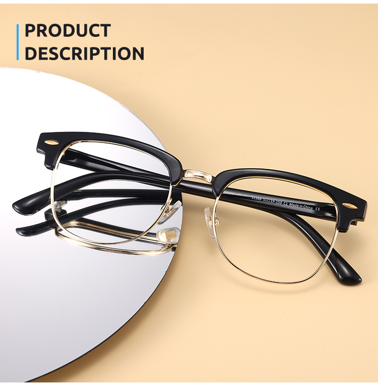 Unisex full frame mixed material eyeglasses | Firmoo.com