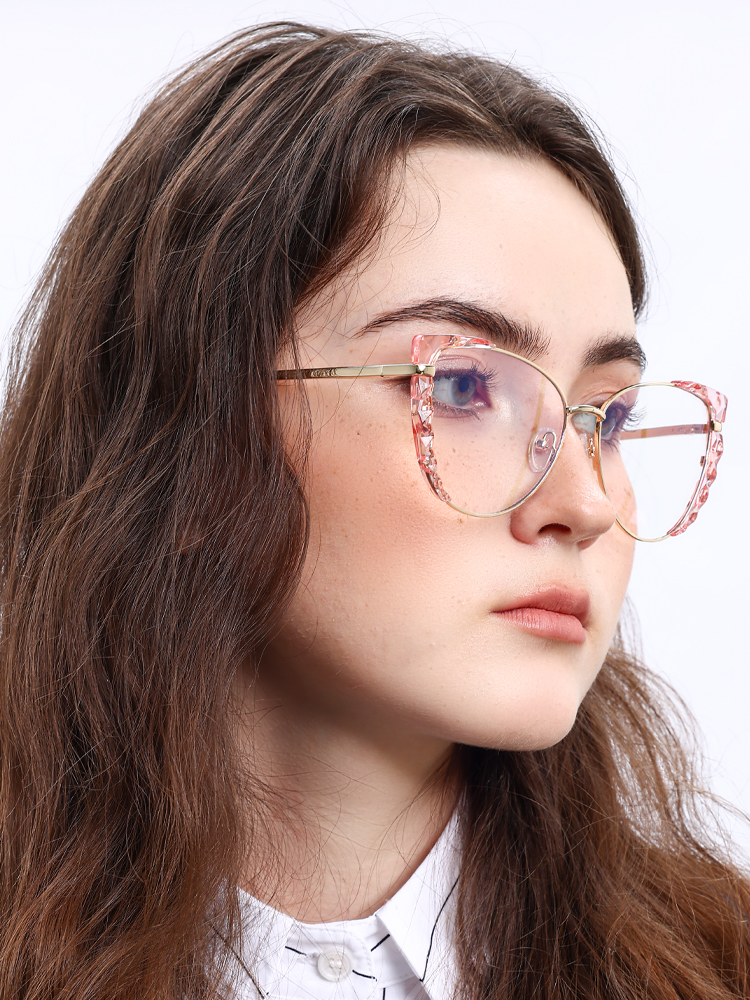 Women's full frame Metal & TR eyeglasses | Firmoo.com