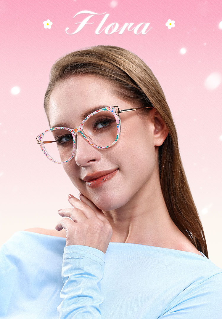 Women's full frame TR & Metal eyeglasses | Firmoo.com
