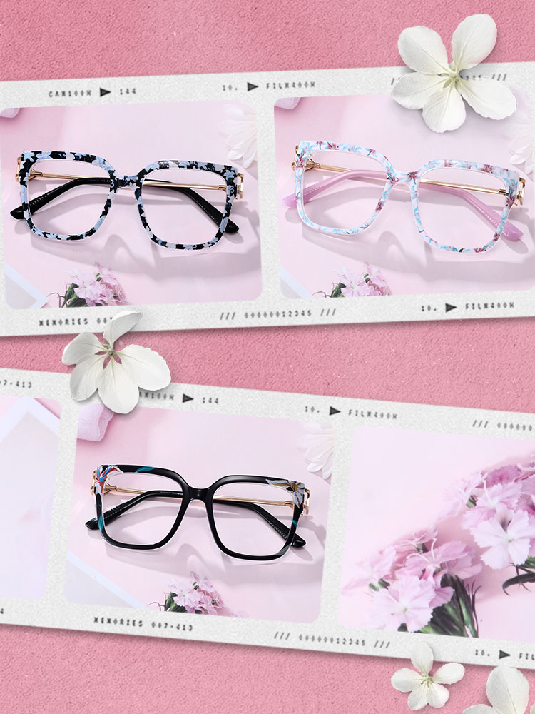 Women's full frame TR & Metal eyeglasses | Firmoo.com