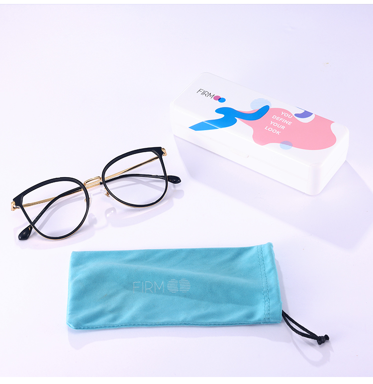 Women's full frame mixed material eyeglasses | Firmoo.com