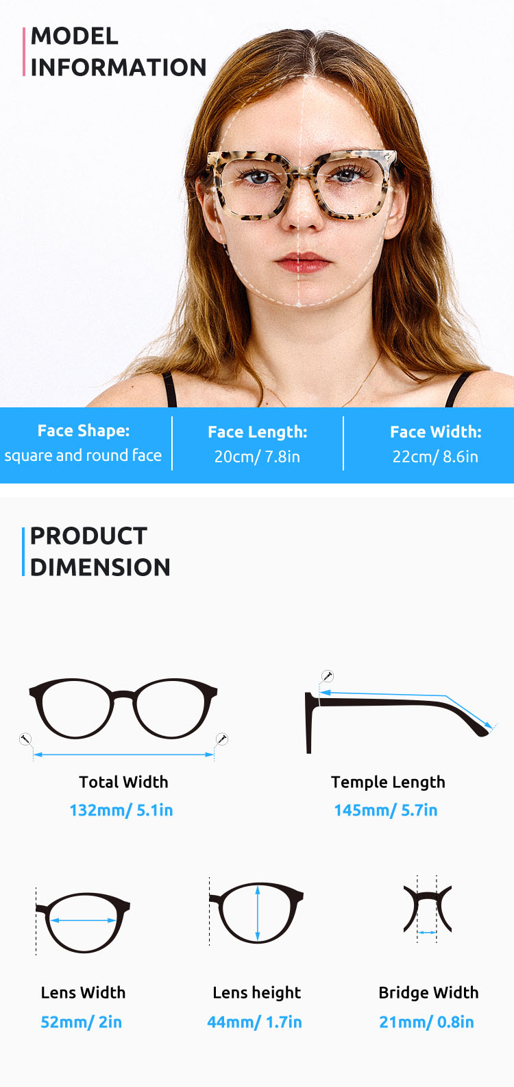 Unisex full frame Acetate eyeglasses